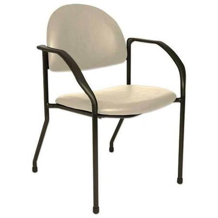 BREWER Side Chair, Armrests - Black Satin 1200-24